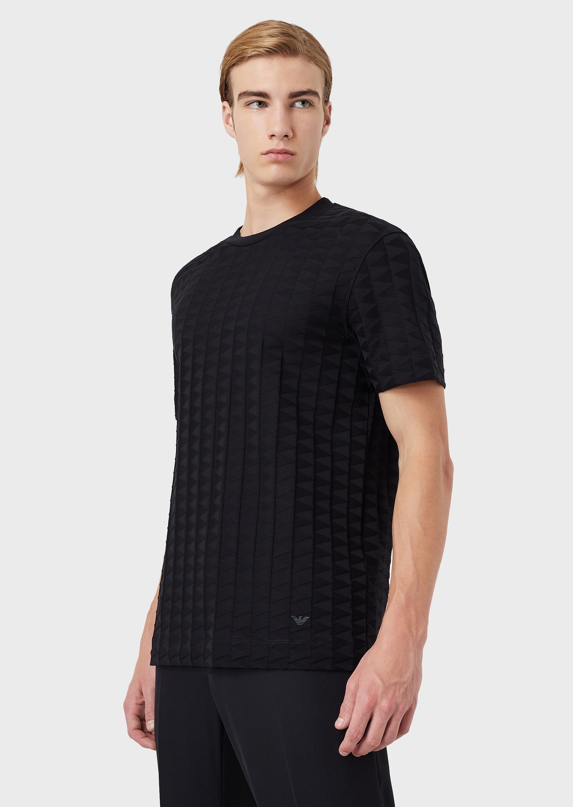 Emporio Armani 别致提花短袖T恤