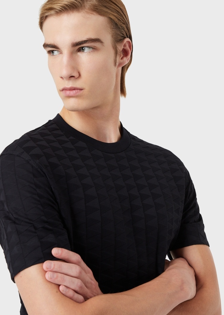 Emporio Armani 别致提花短袖T恤
