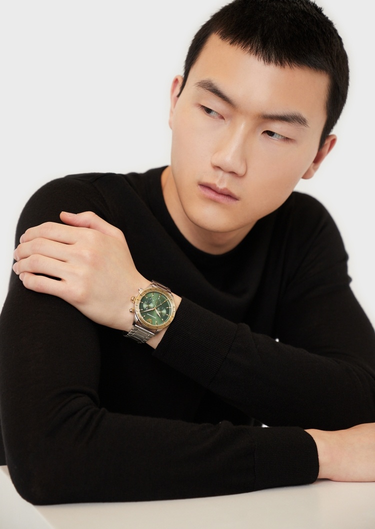 Emporio Armani 多功能复古石英腕表
