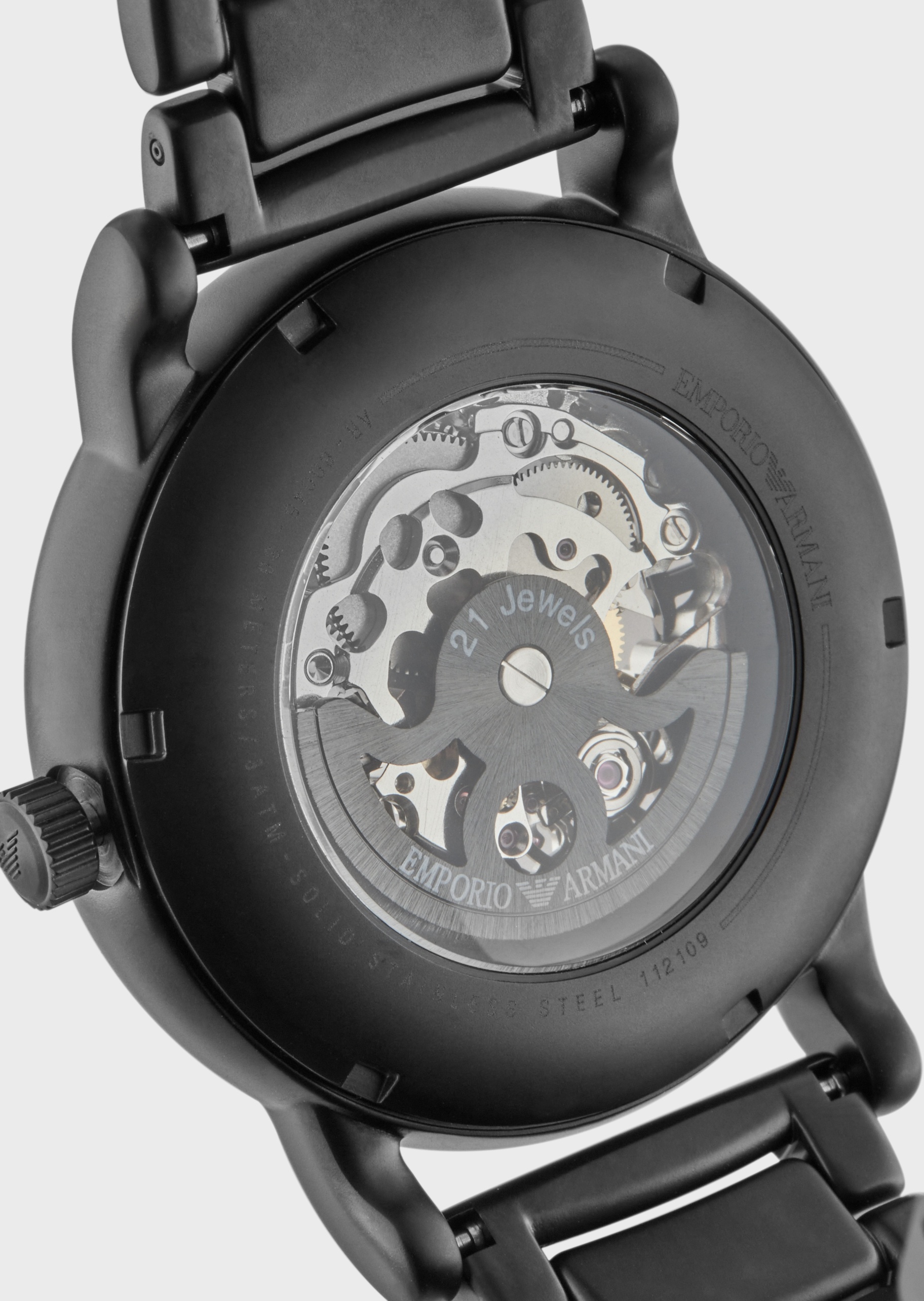 Emporio Armani 简约钢带机械腕表