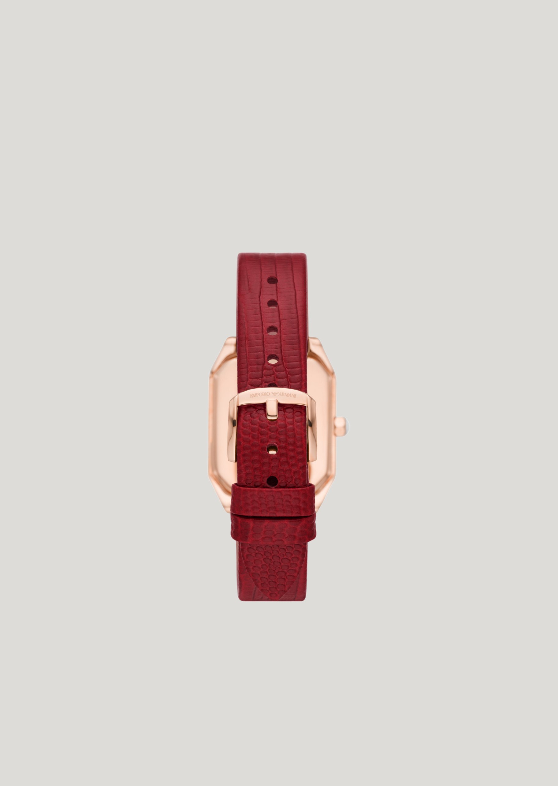 Emporio Armani 红色皮革石英腕表