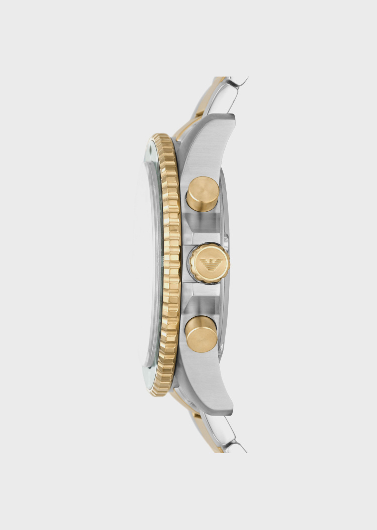 Emporio Armani 钢带圆盘石英腕表
