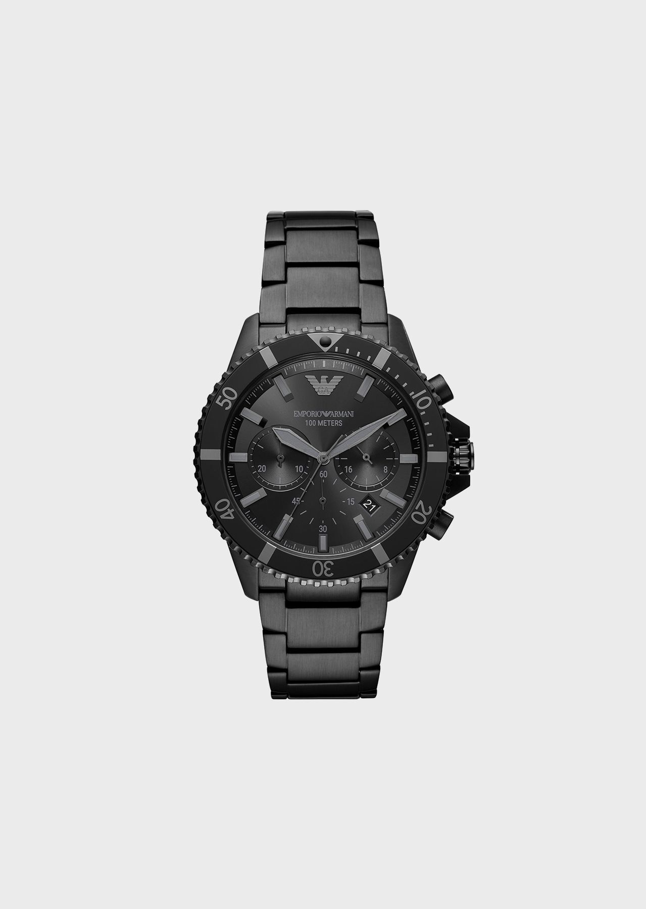 Emporio Armani 潮酷钢带石英腕表