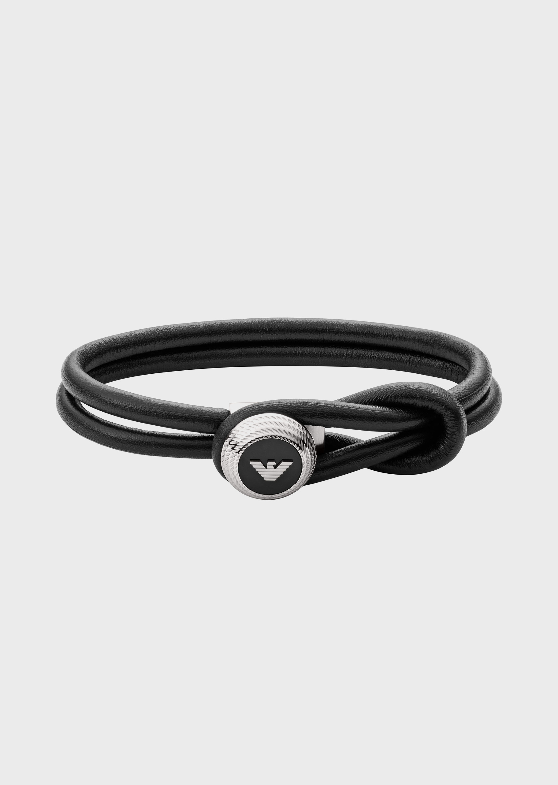 Emporio Armani 时尚鹰标皮革手环