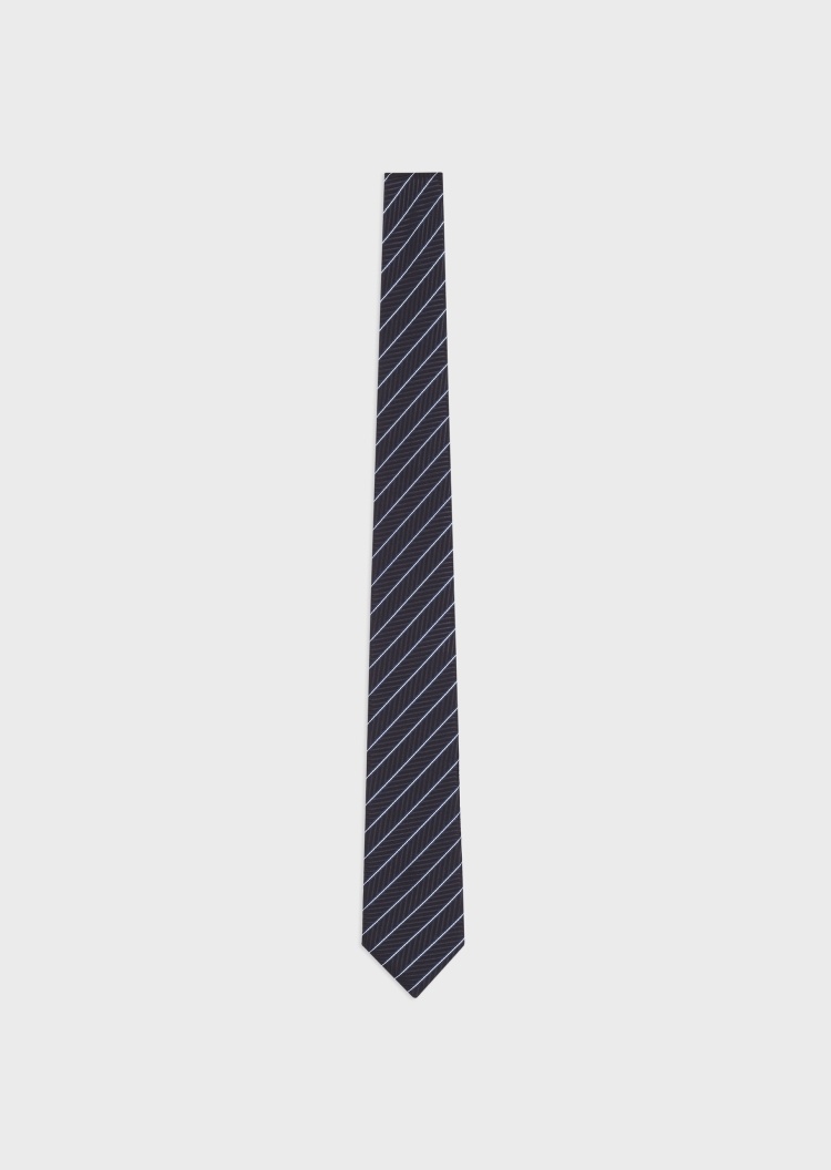Giorgio Armani 人字图案纯真丝领带