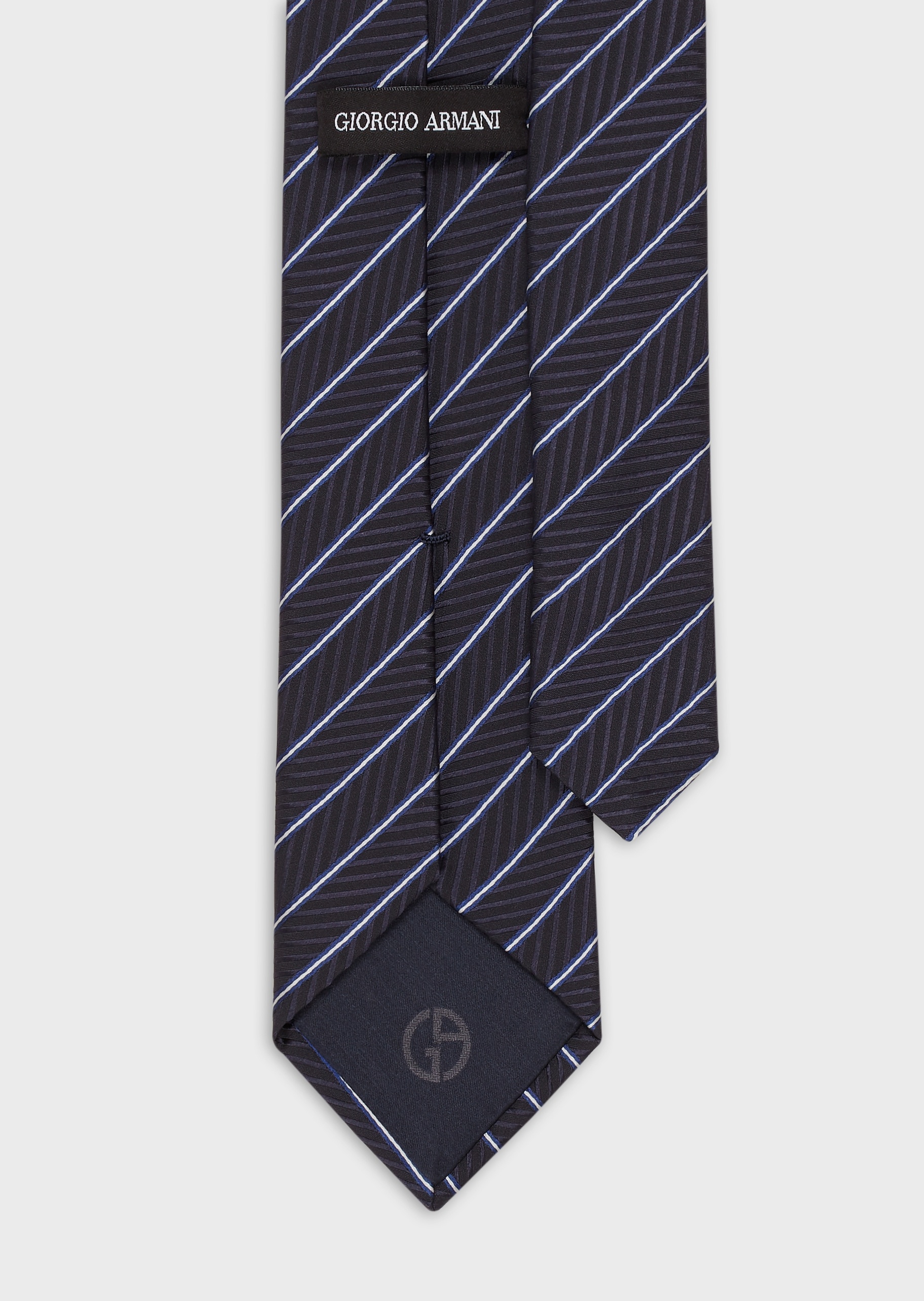 Giorgio Armani 人字图案纯真丝领带