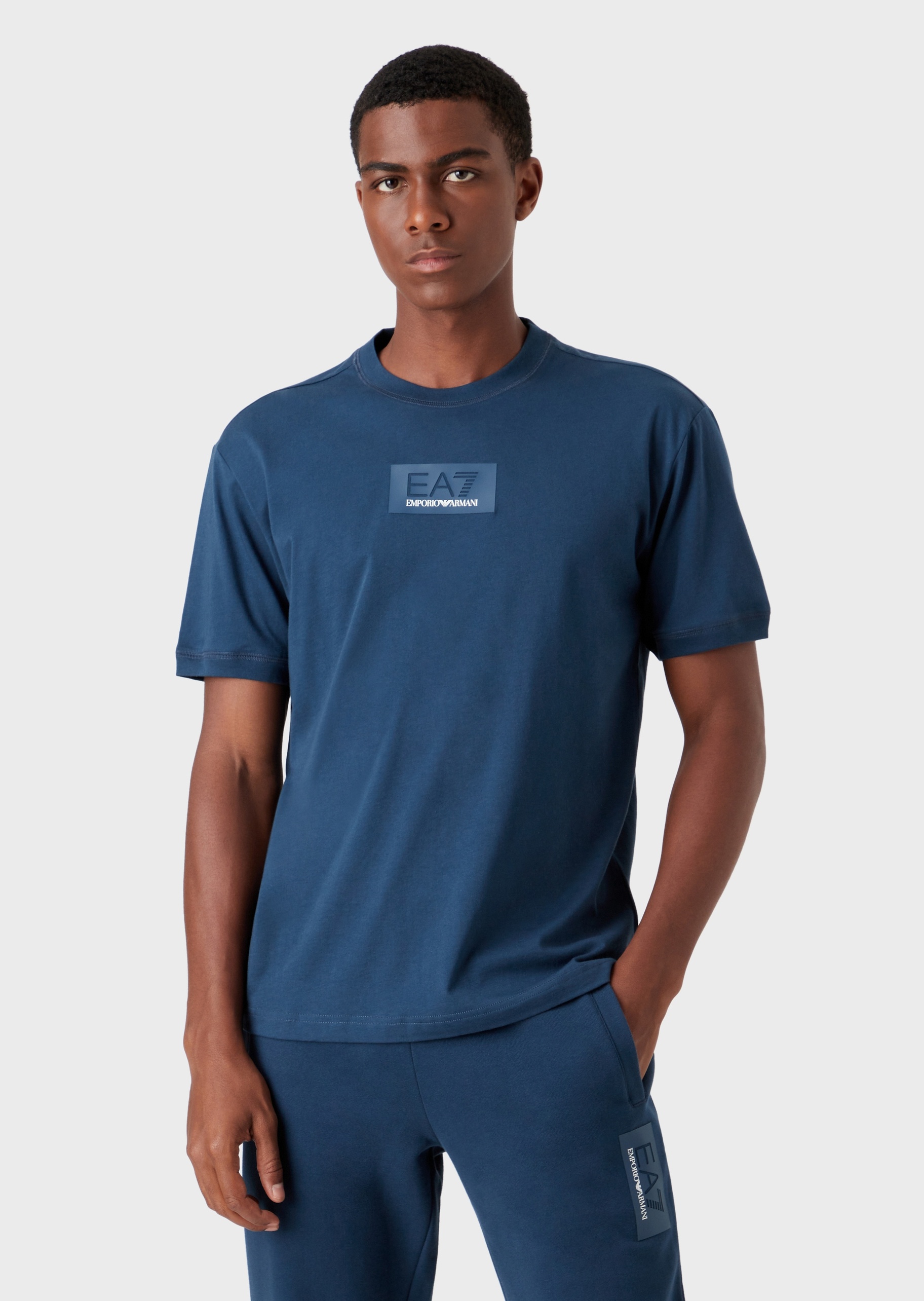 EA7 品牌LOGO棉质T恤
