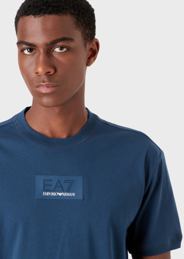EA7 品牌LOGO棉质T恤