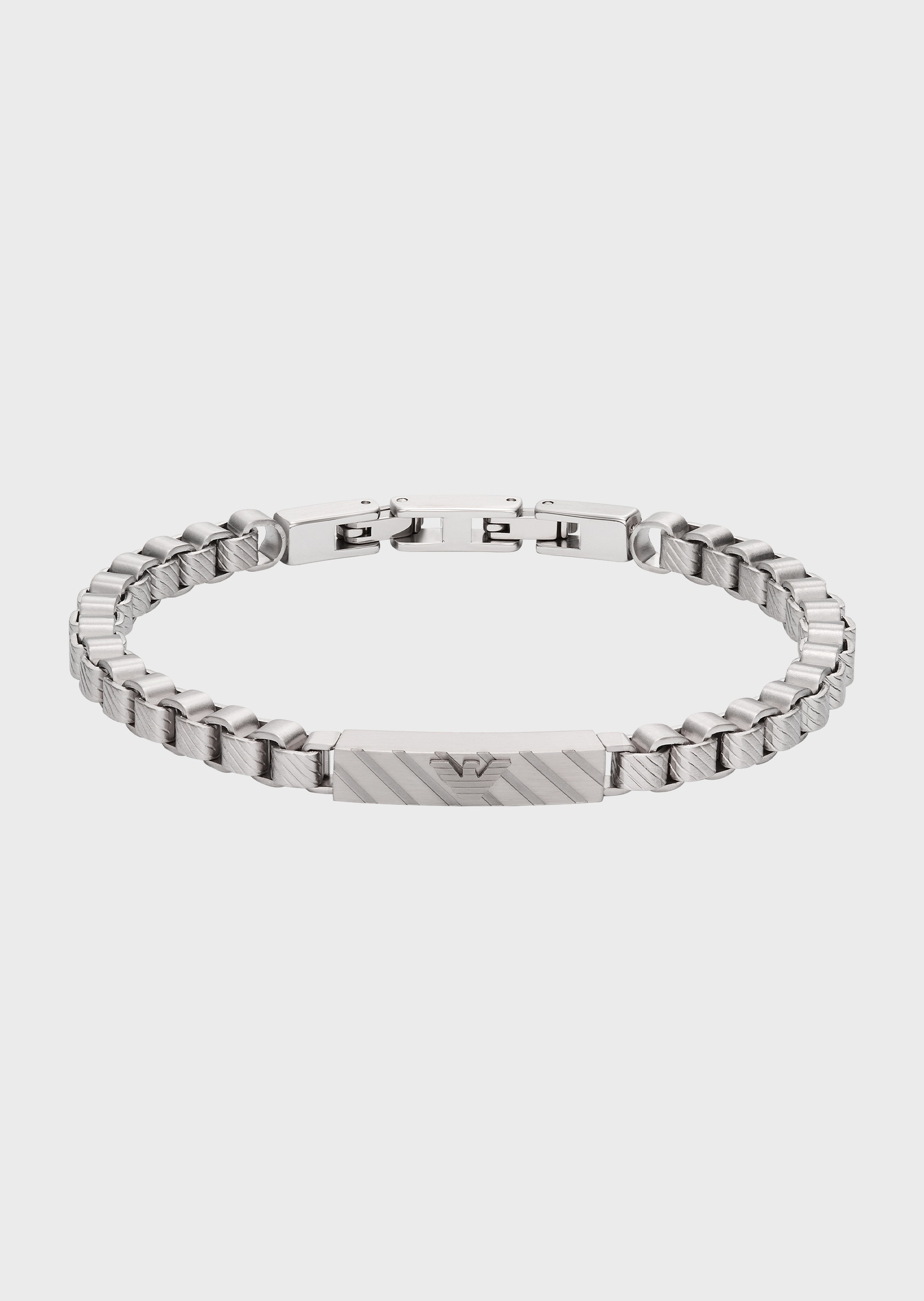 Emporio Armani 鹰标潮酷钢质手链