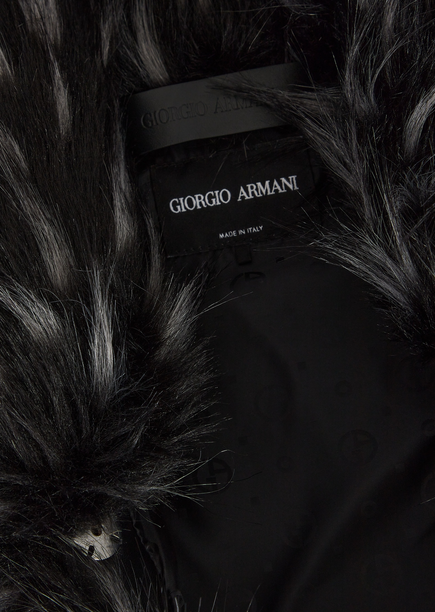 Giorgio Armani 双色厚呢短大衣