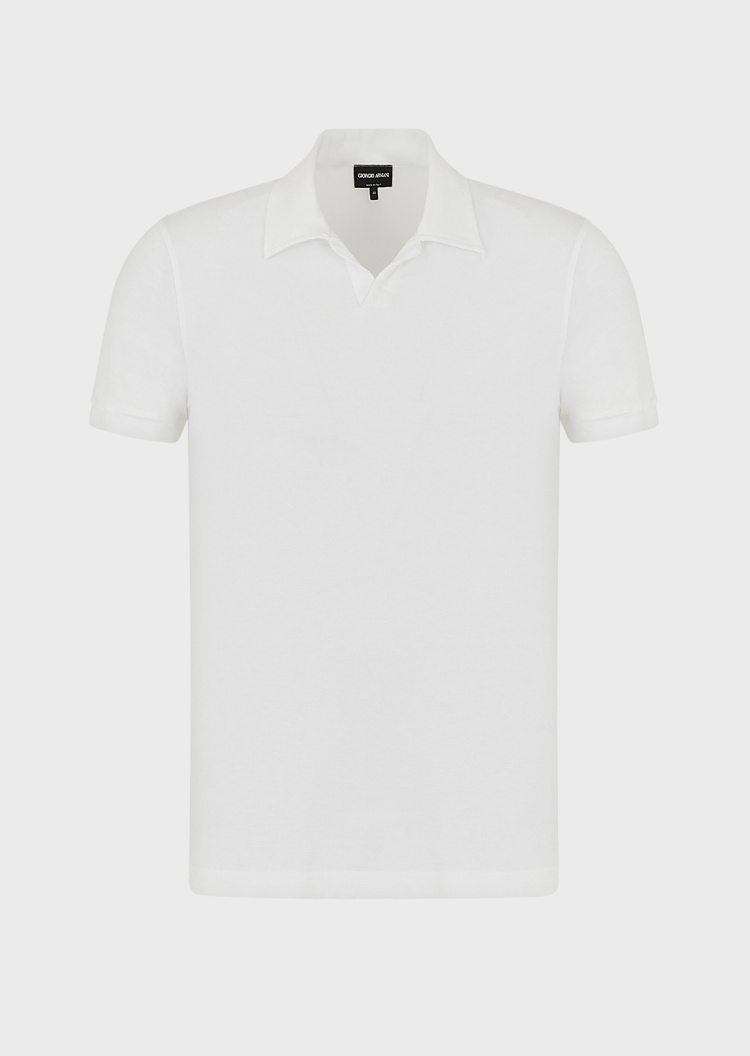 Giorgio Armani 平纹布纯色POLO衫