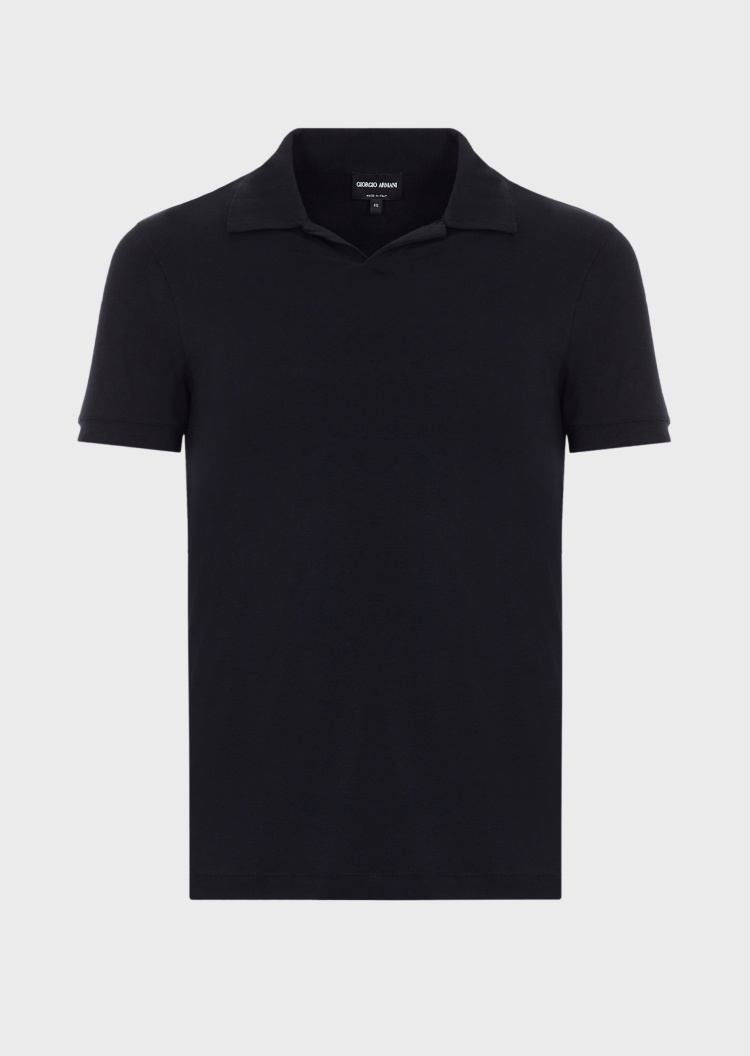 Giorgio Armani 平纹布纯色POLO衫