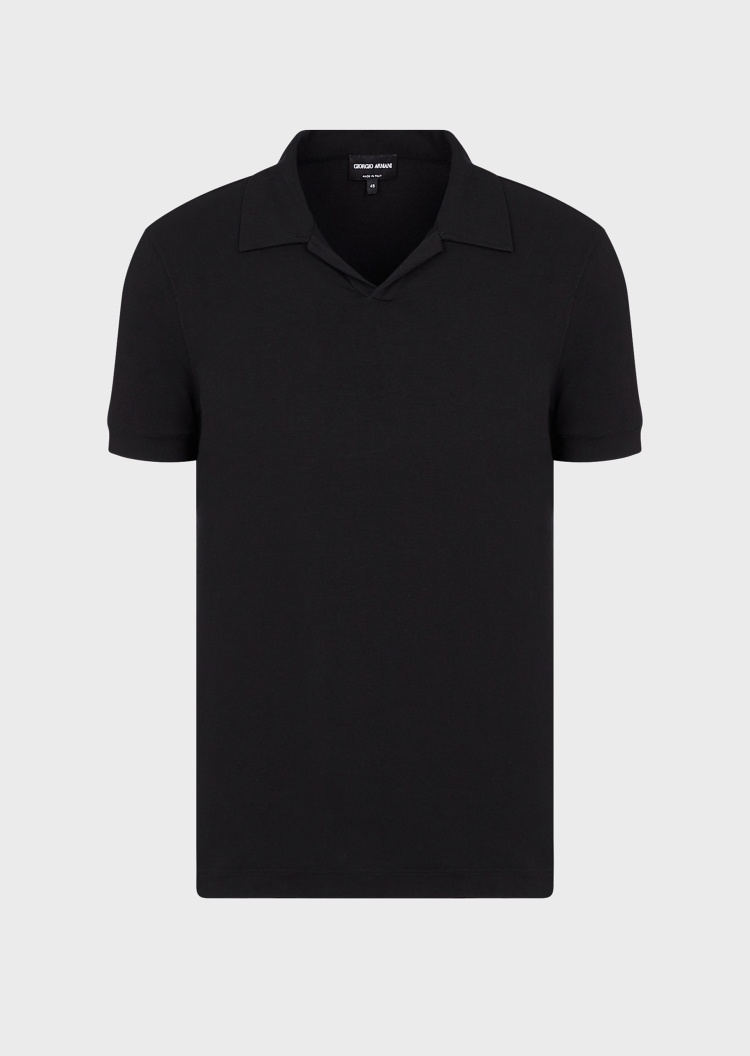 Giorgio Armani 平纹布纯色POLO衫