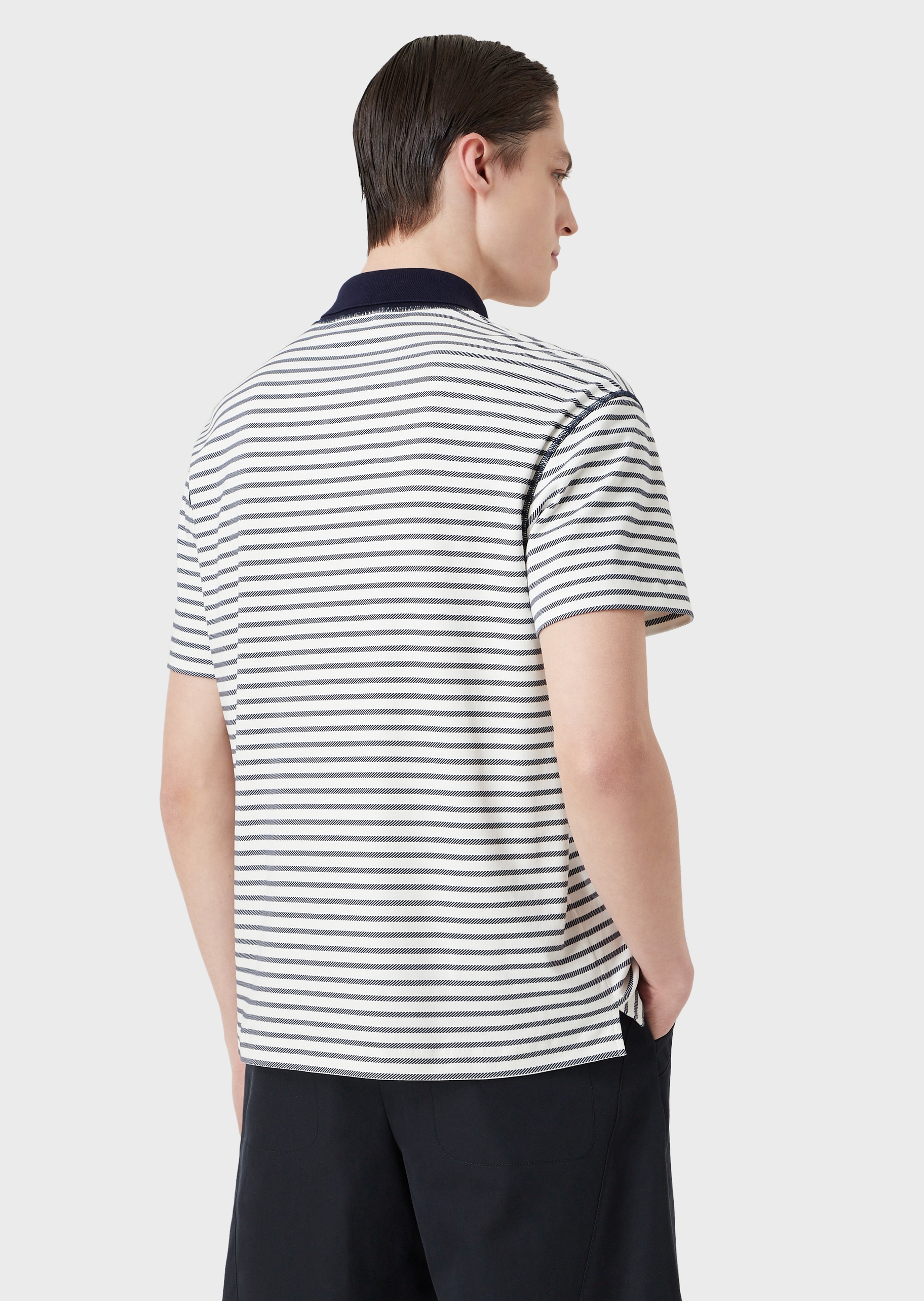 Giorgio Armani 棉质短袖POLO衫