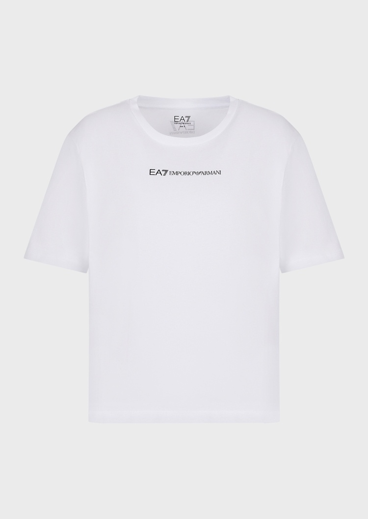 EA7 棉质圆领短袖T恤