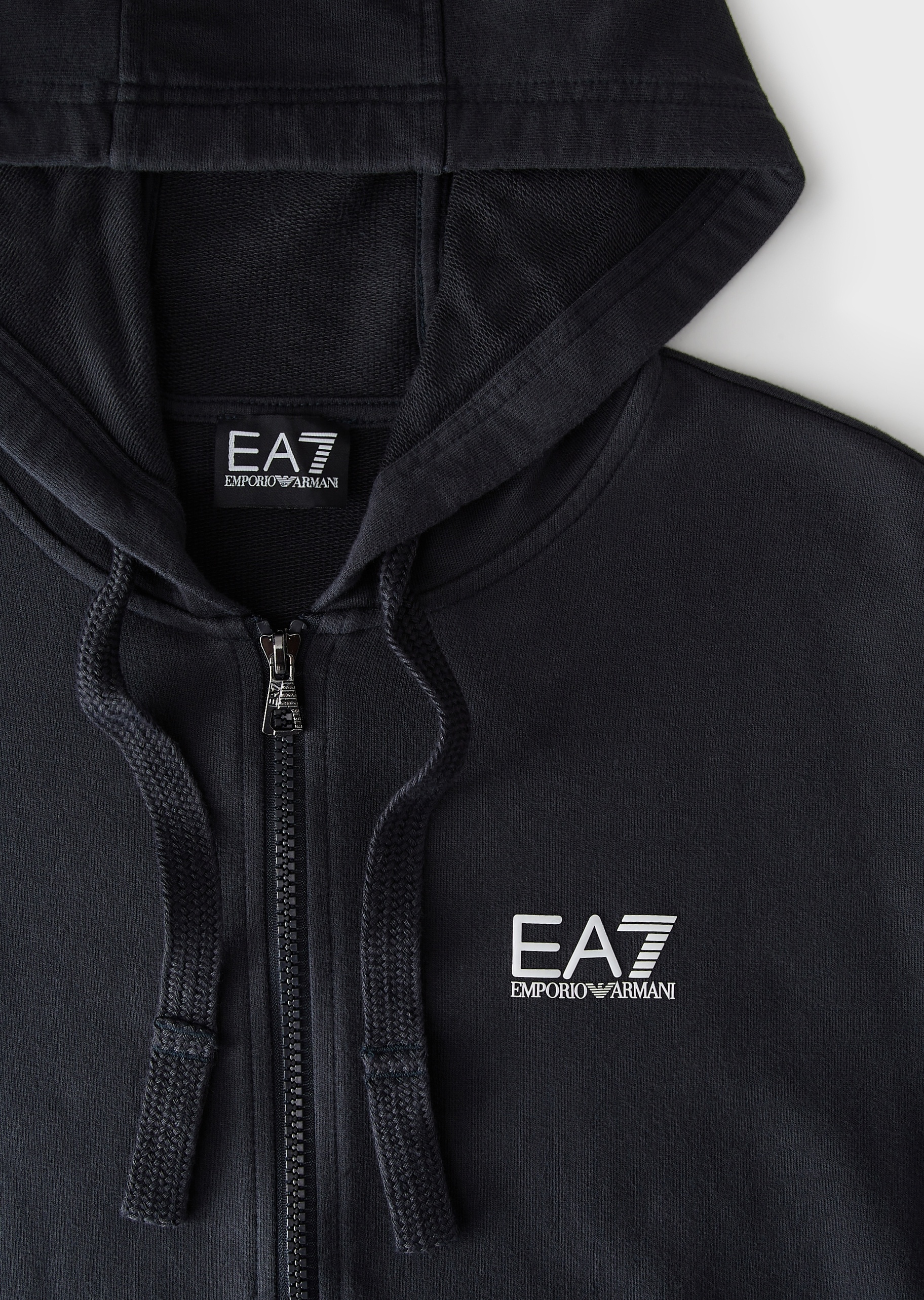 EA7 男士全棉连帽开衫直筒长裤健身运动套装