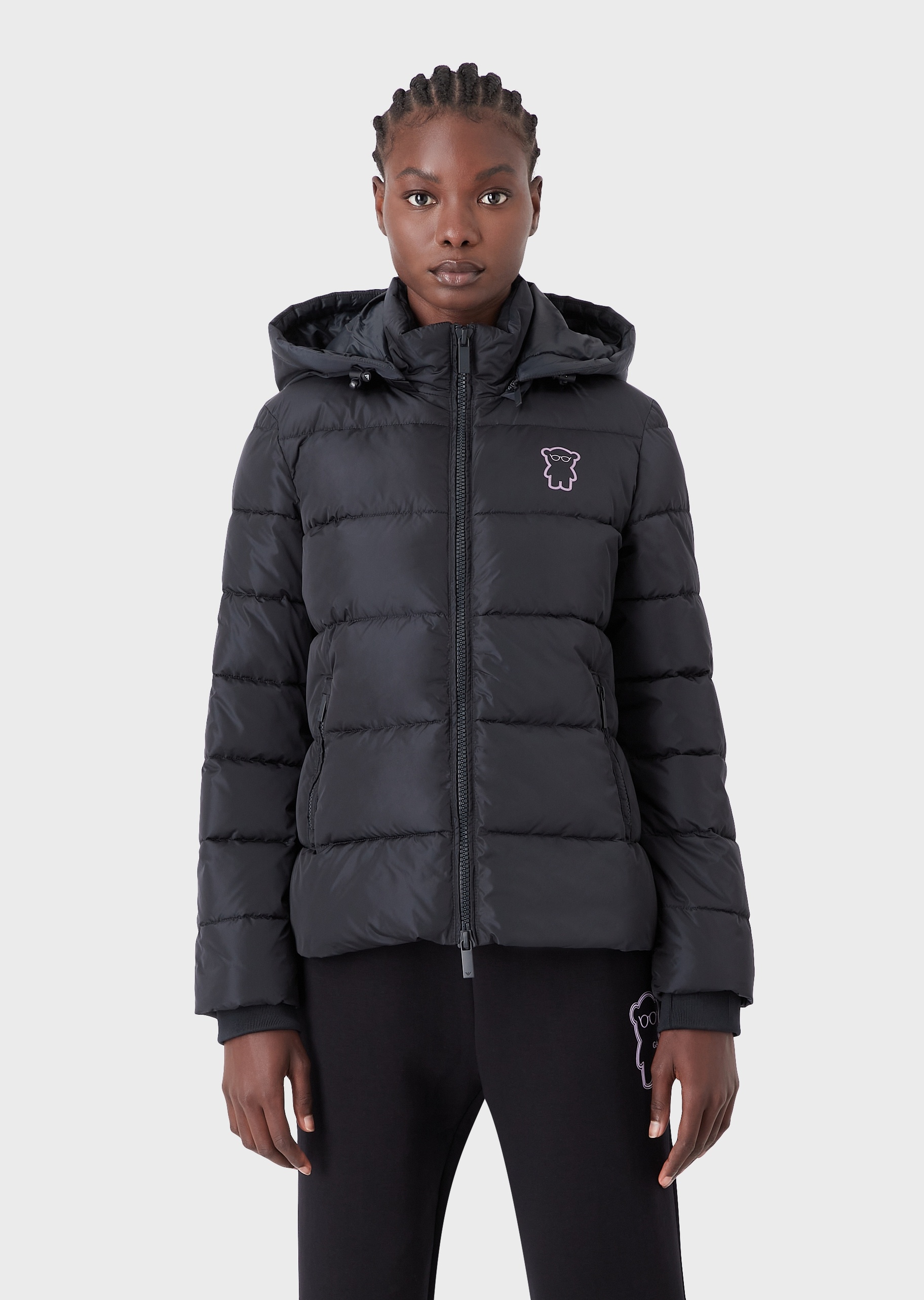 Emporio Armani 保暖修身连帽棉服