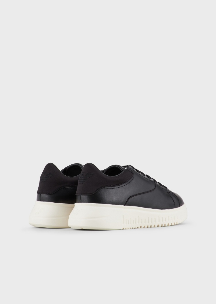 Emporio Armani 刺绣系带休闲运动鞋