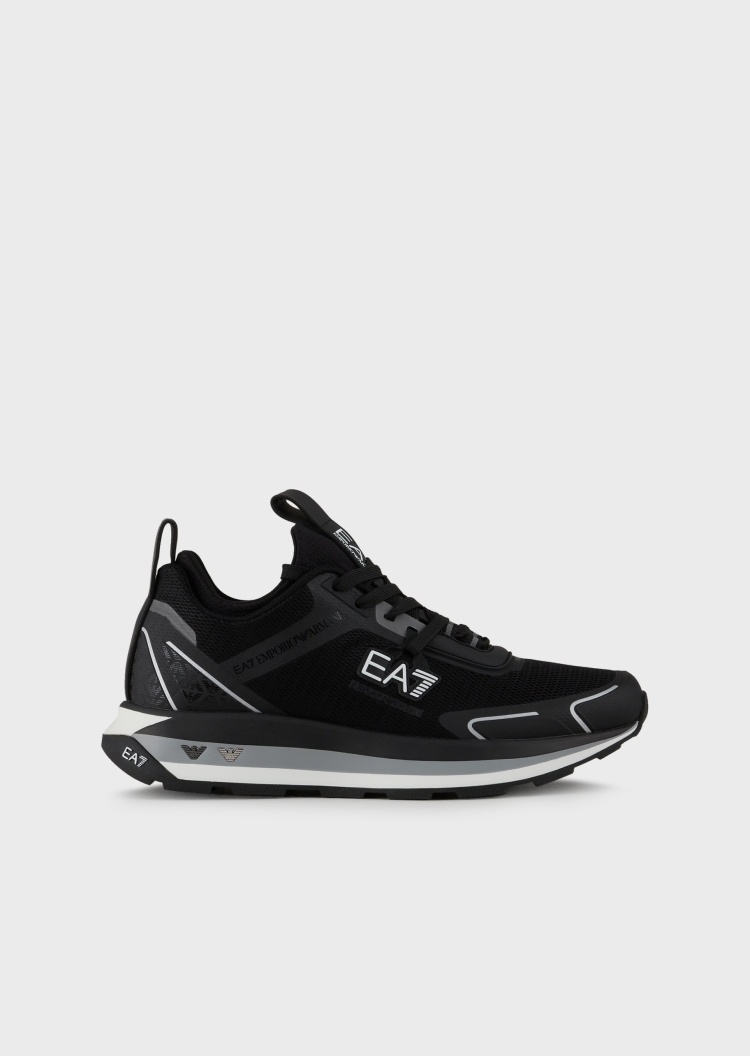 EA7 男女同款网面系带低帮徒步登山风休闲运动鞋