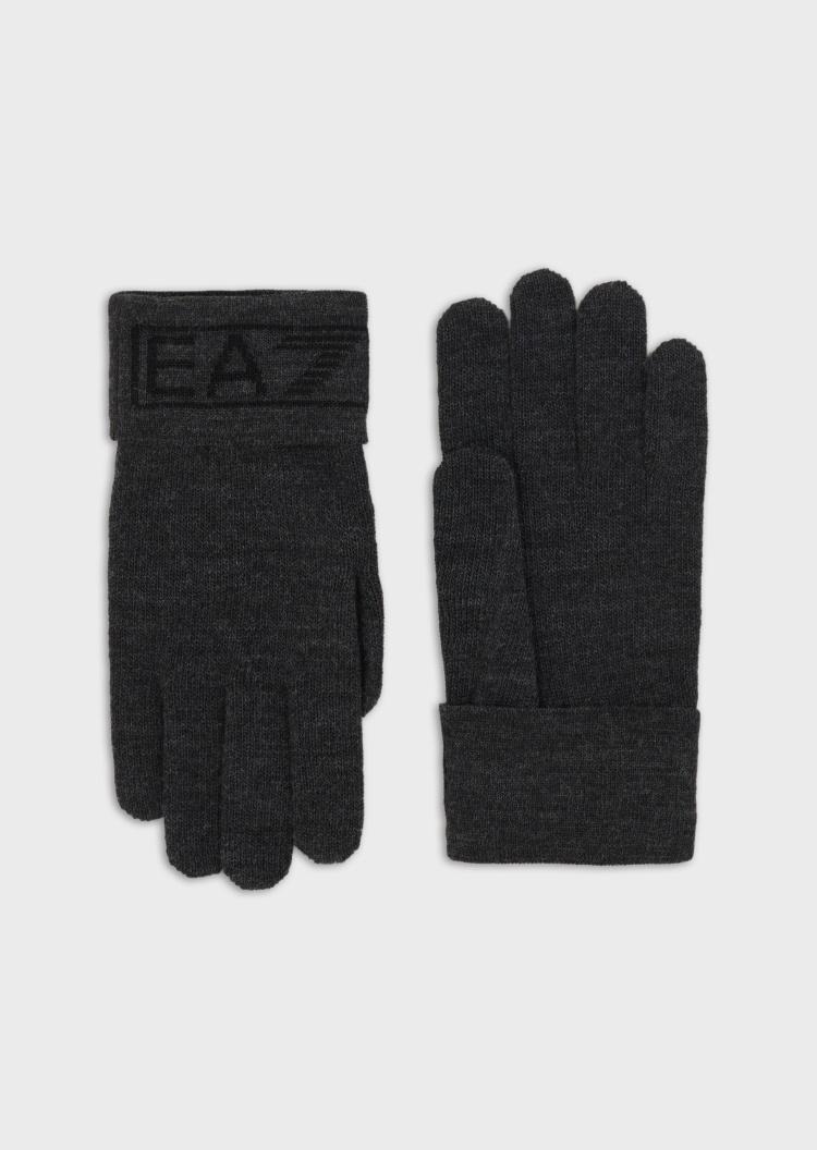 EA7 休闲柔软针织手套