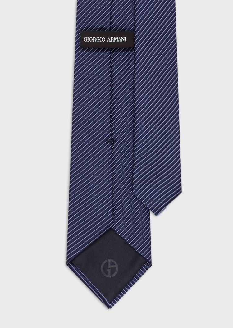 Giorgio Armani 双色提花斜纹领带