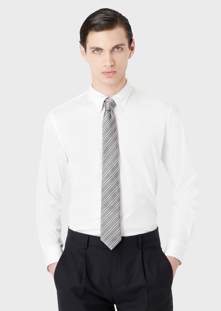 Giorgio Armani 斜条纹真丝领带