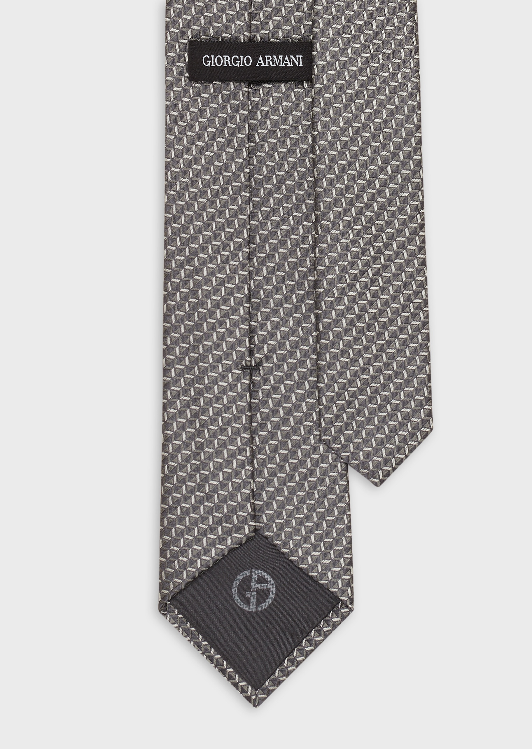 Giorgio Armani 几何提花图案领带