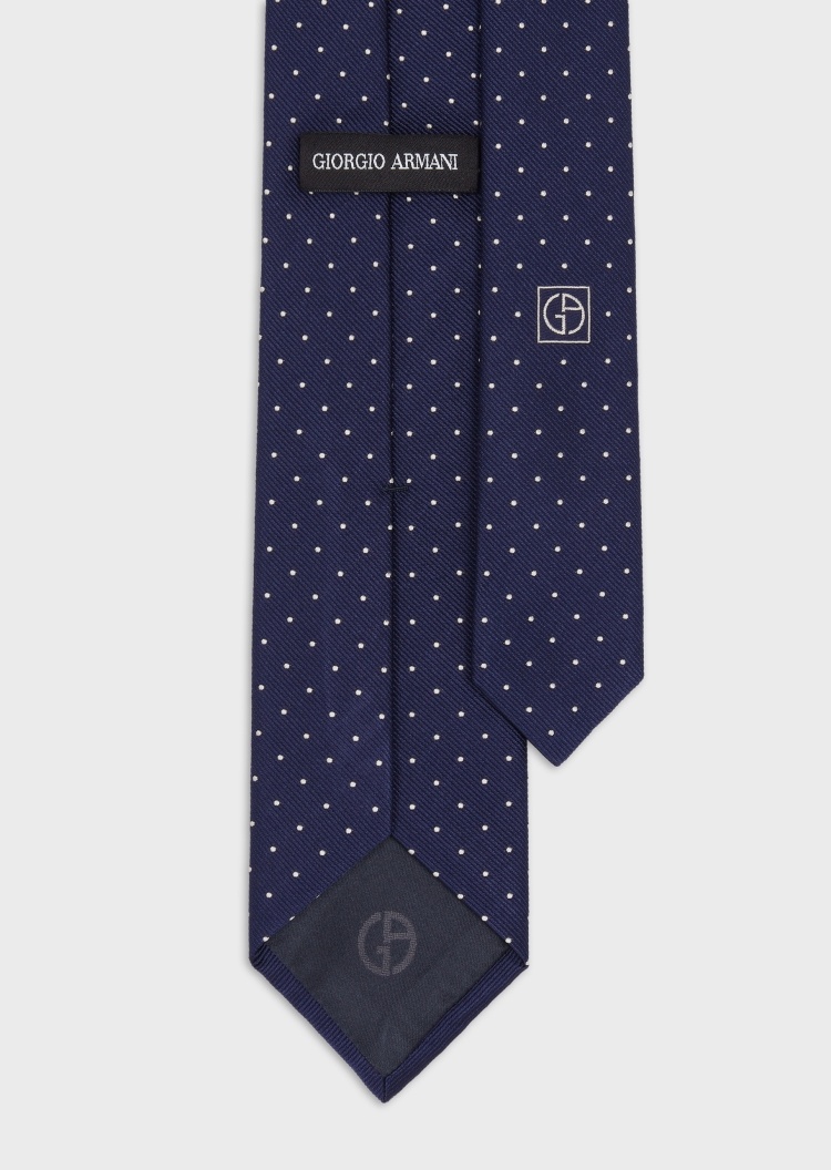 Giorgio Armani 波点图案真丝领带