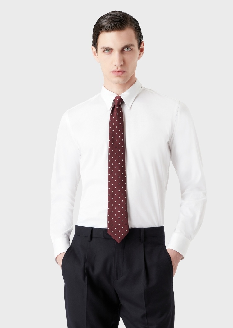 Giorgio Armani 波点图案纯真丝领带