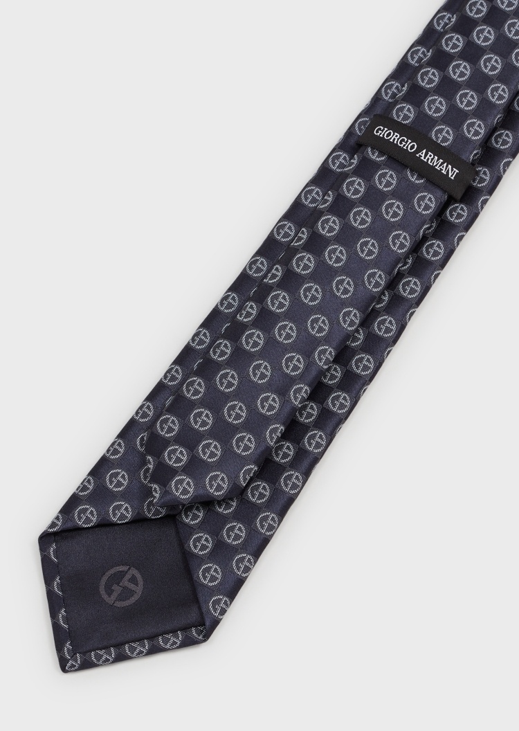 Giorgio Armani 通体徽标桑蚕丝领带