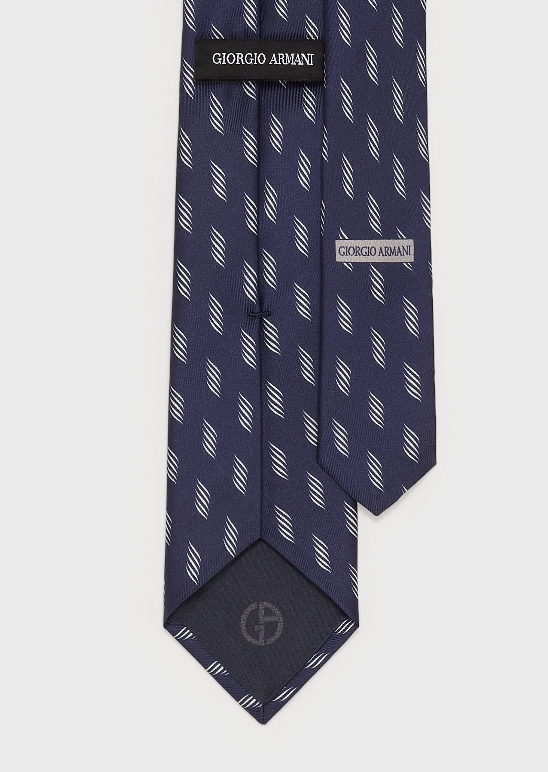 Giorgio Armani 条纹图案纯真丝领带