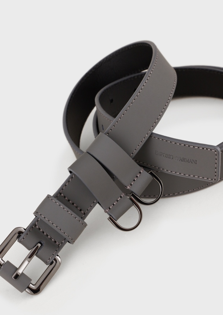 Emporio Armani 经典LOGO方扣腰带