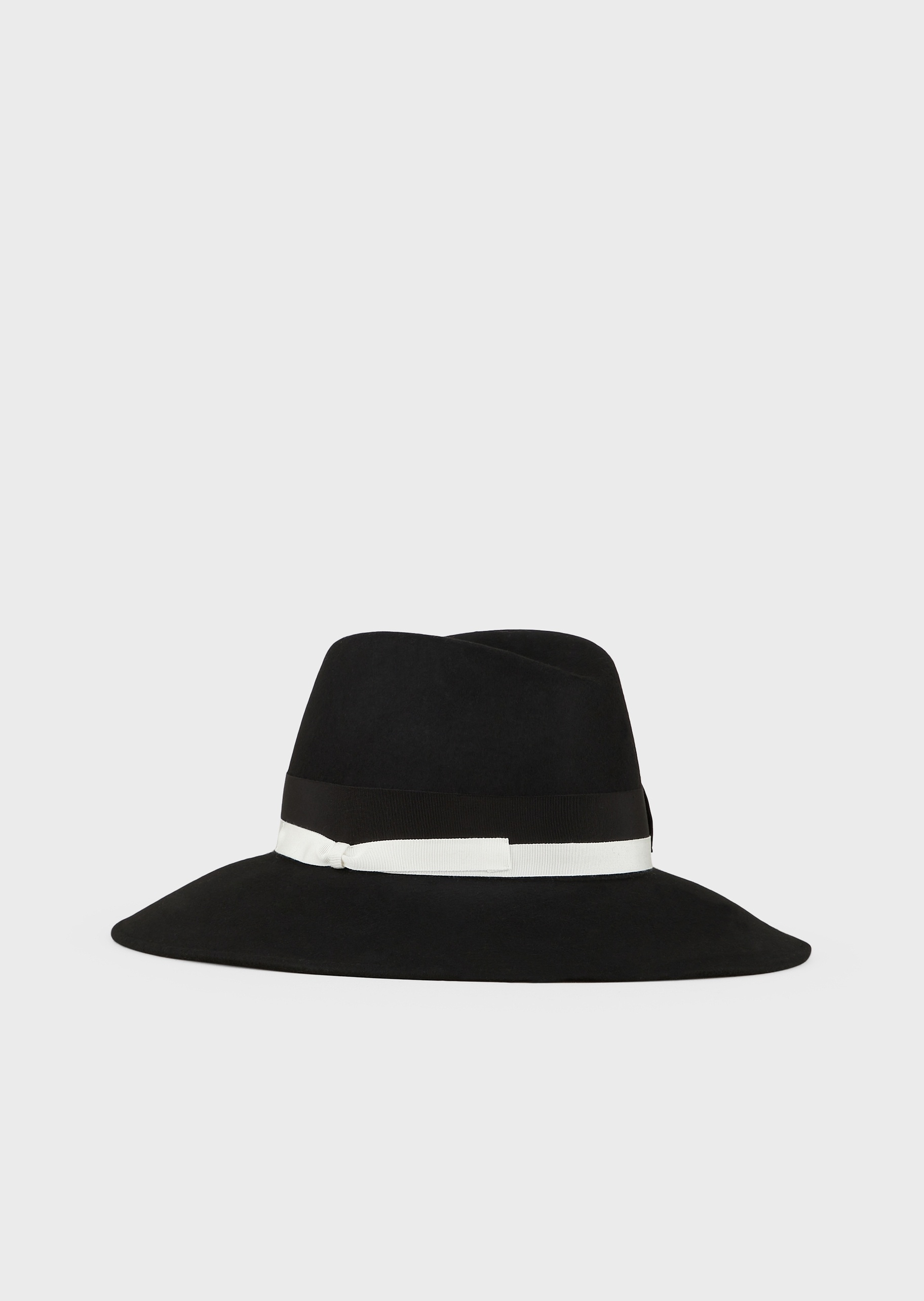 Giorgio Armani 缎带羊毛钟形帽