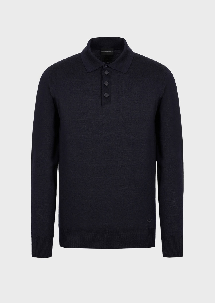 Emporio Armani 休闲长袖POLO衫