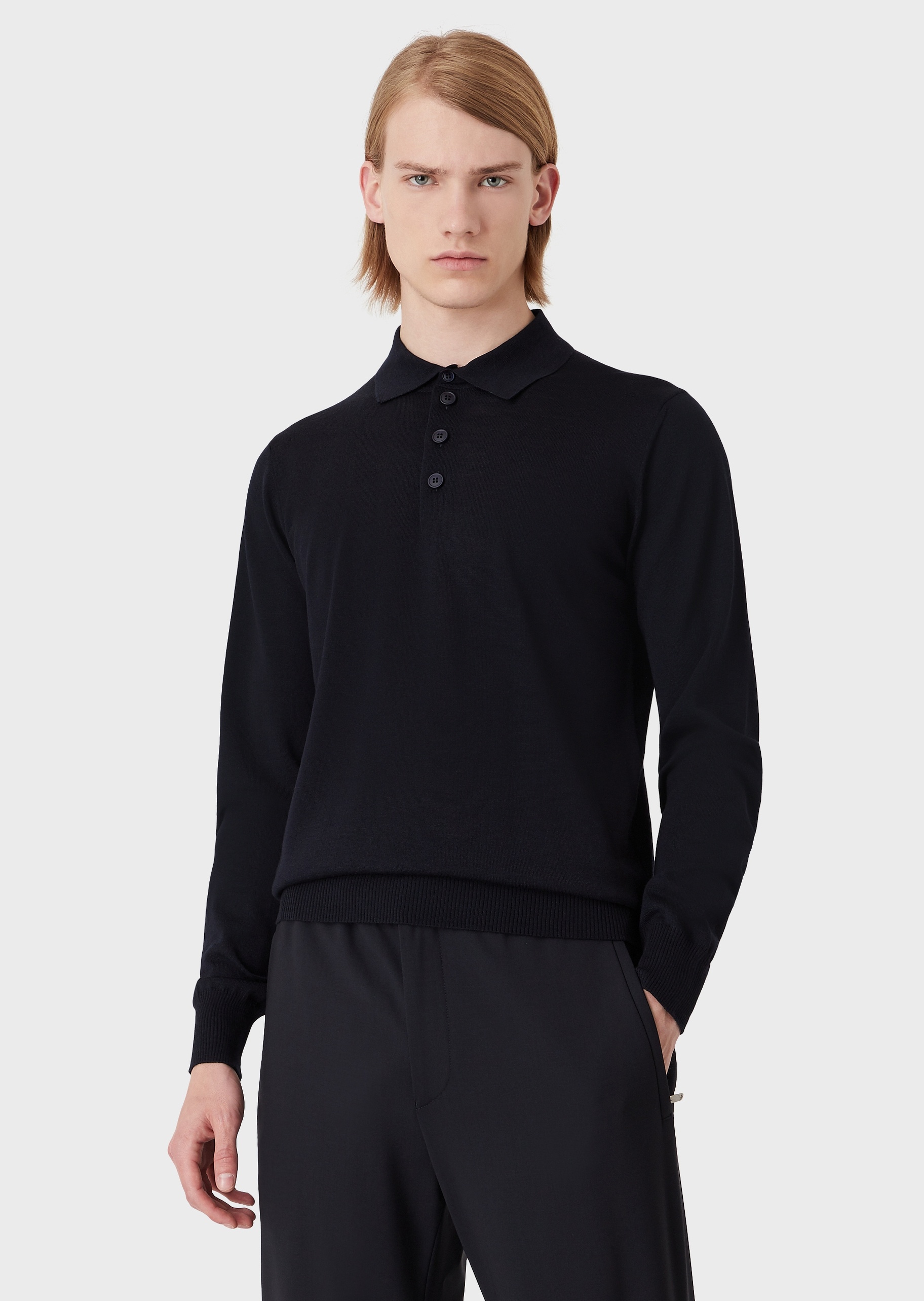 Emporio Armani 休闲长袖POLO衫