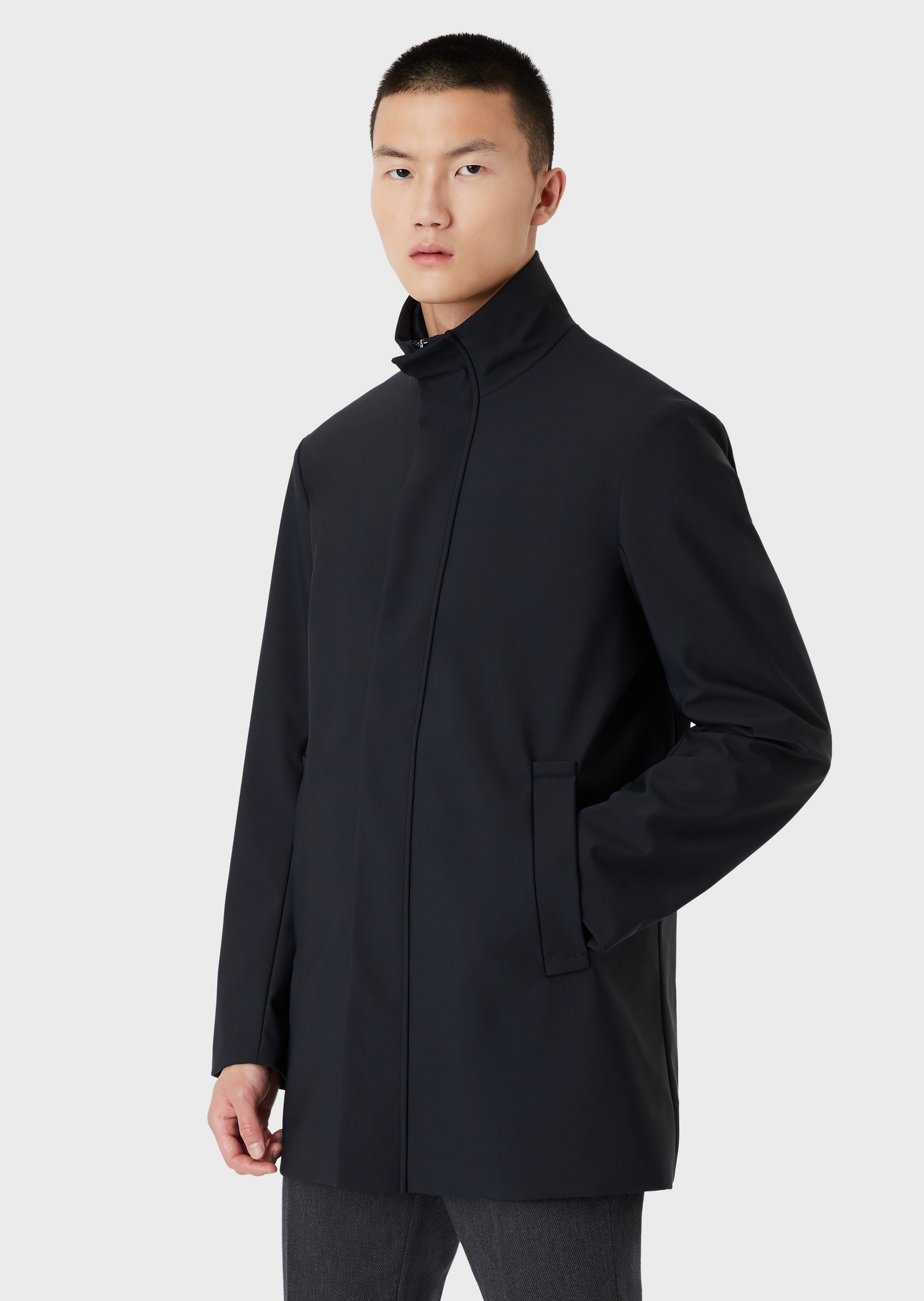 Emporio Armani 经典休闲中长款风衣