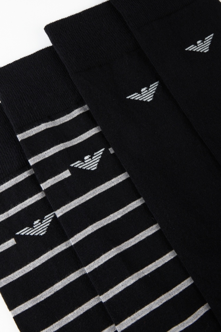 Emporio Armani 两双装品牌中长袜