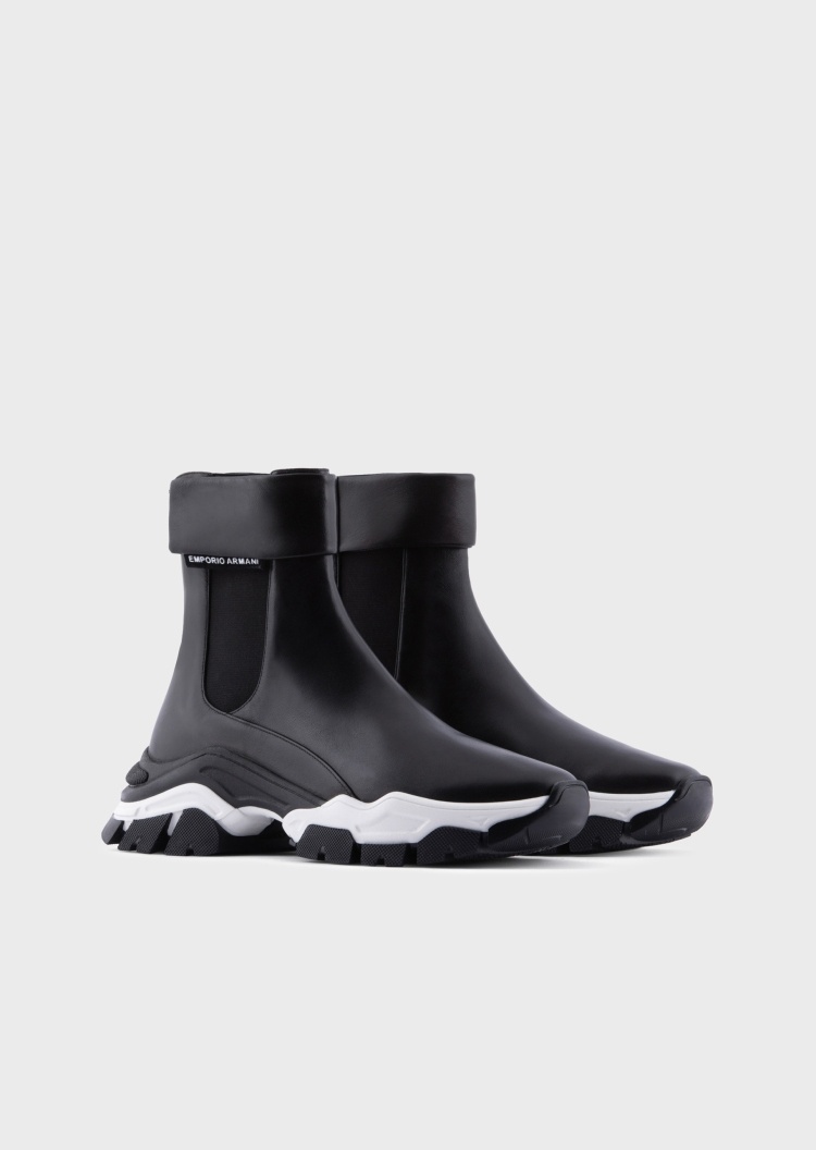Emporio Armani 羊皮革短款靴子