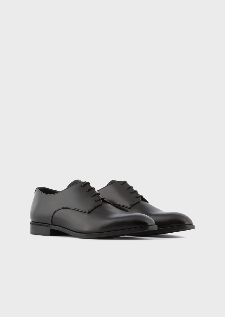 Emporio Armani 系带牛皮革正装鞋
