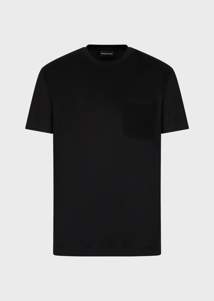 Emporio Armani 短袖纯色口袋T恤