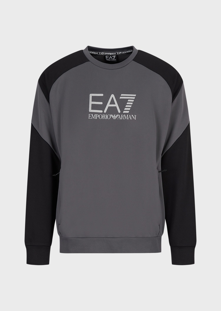 EA7 舒适印花圆领卫衣