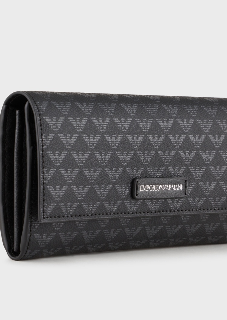Emporio Armani 长款三折翻盖钱包