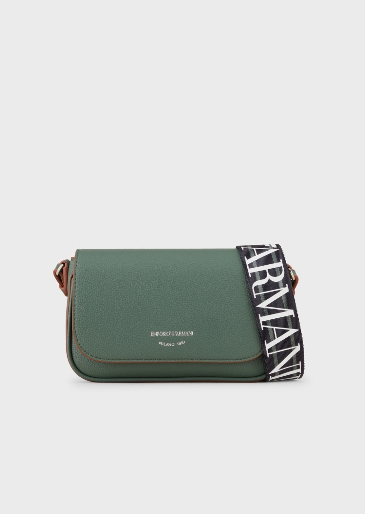 Emporio Armani 磁扣翻盖斜挎迷你包