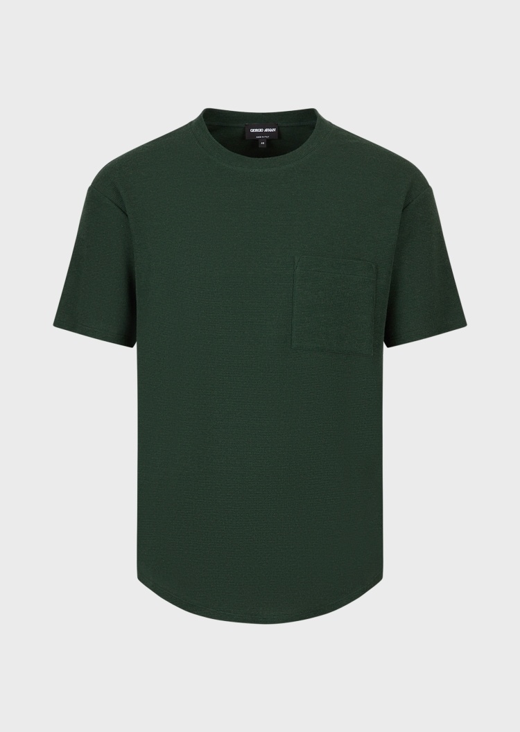 Giorgio Armani 圆领廓形贴袋T恤