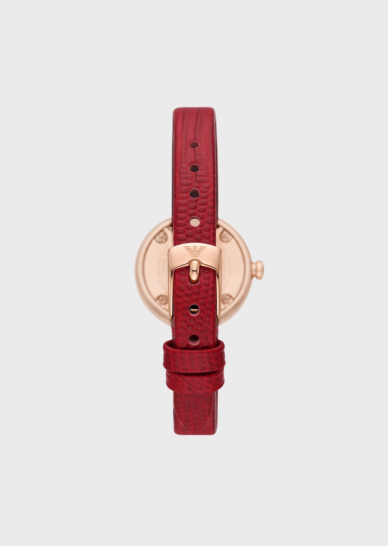 Emporio Armani 红色皮革石英腕表