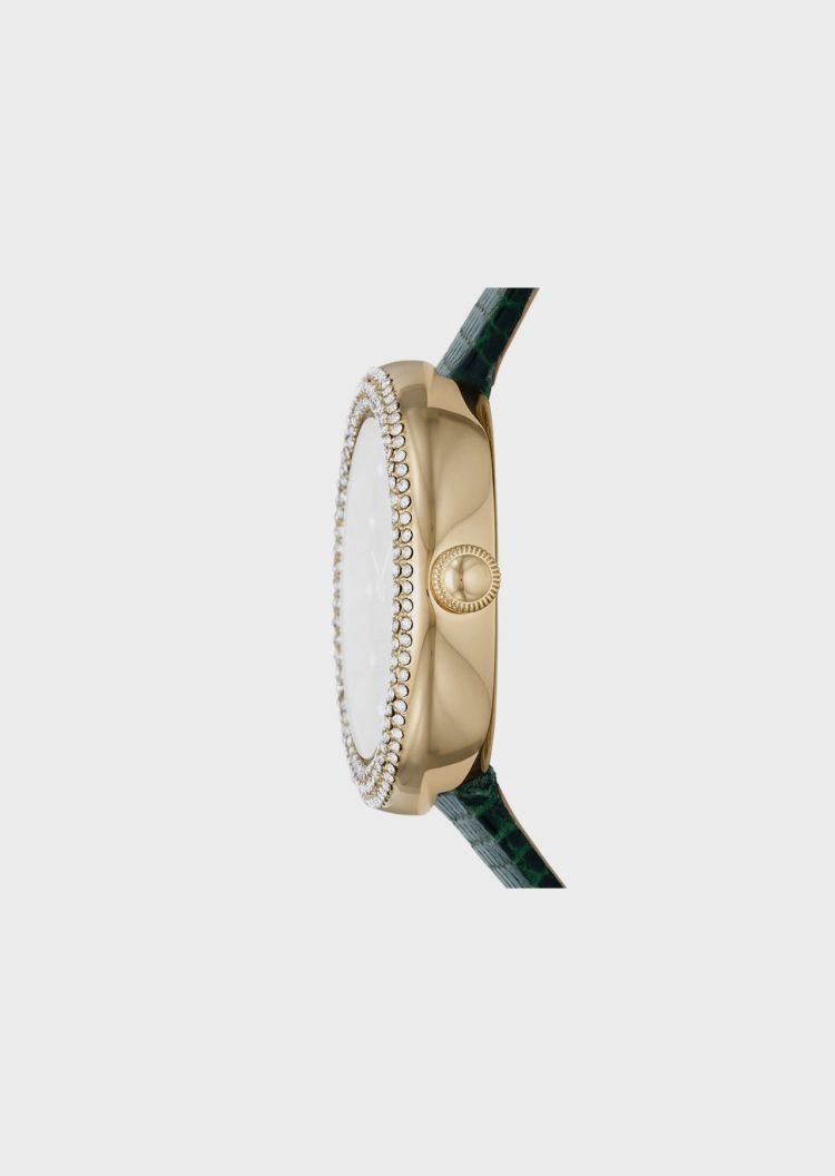 Emporio Armani 绿小圆盘石英腕表