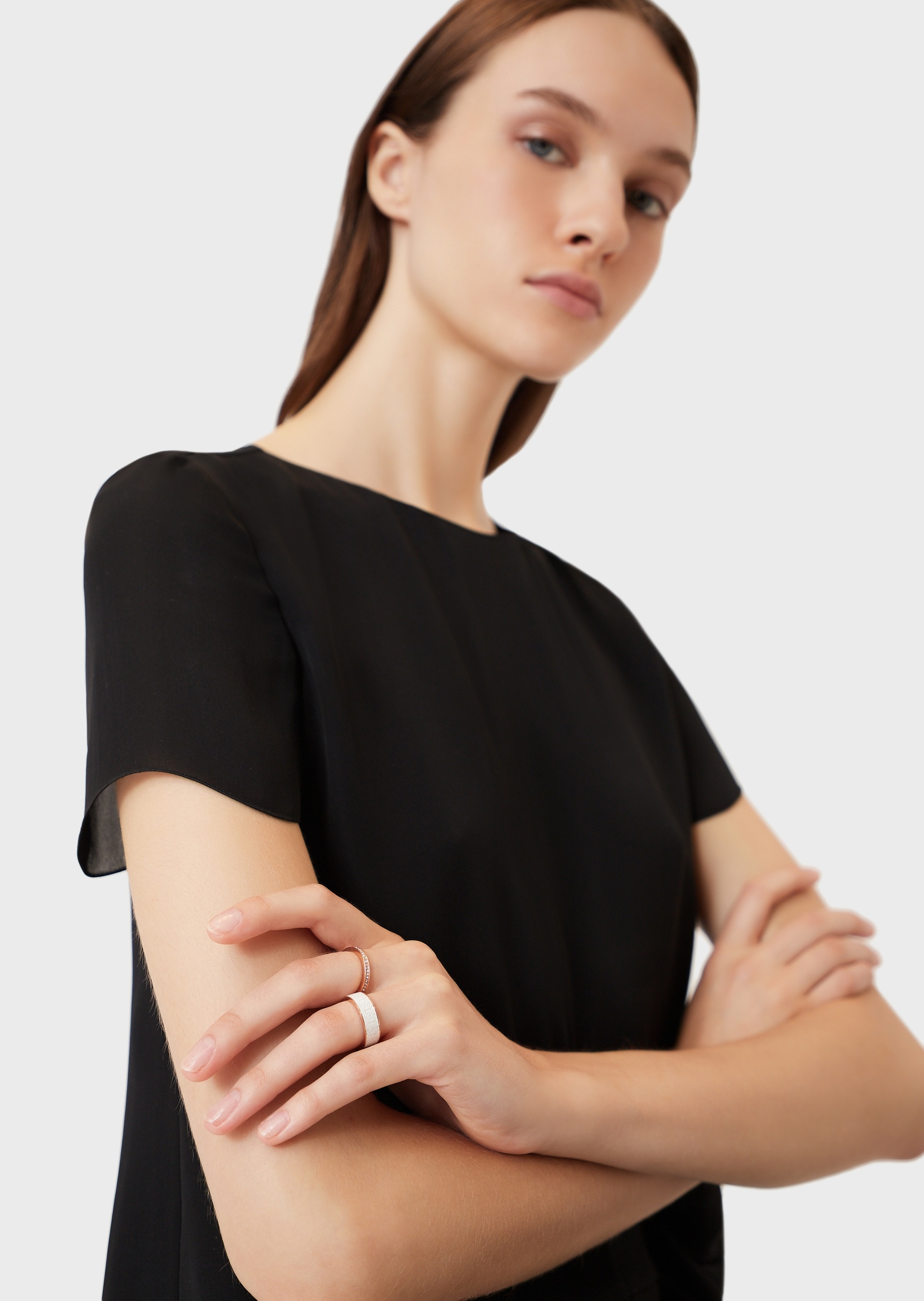 Emporio Armani 几何图案奢美戒指