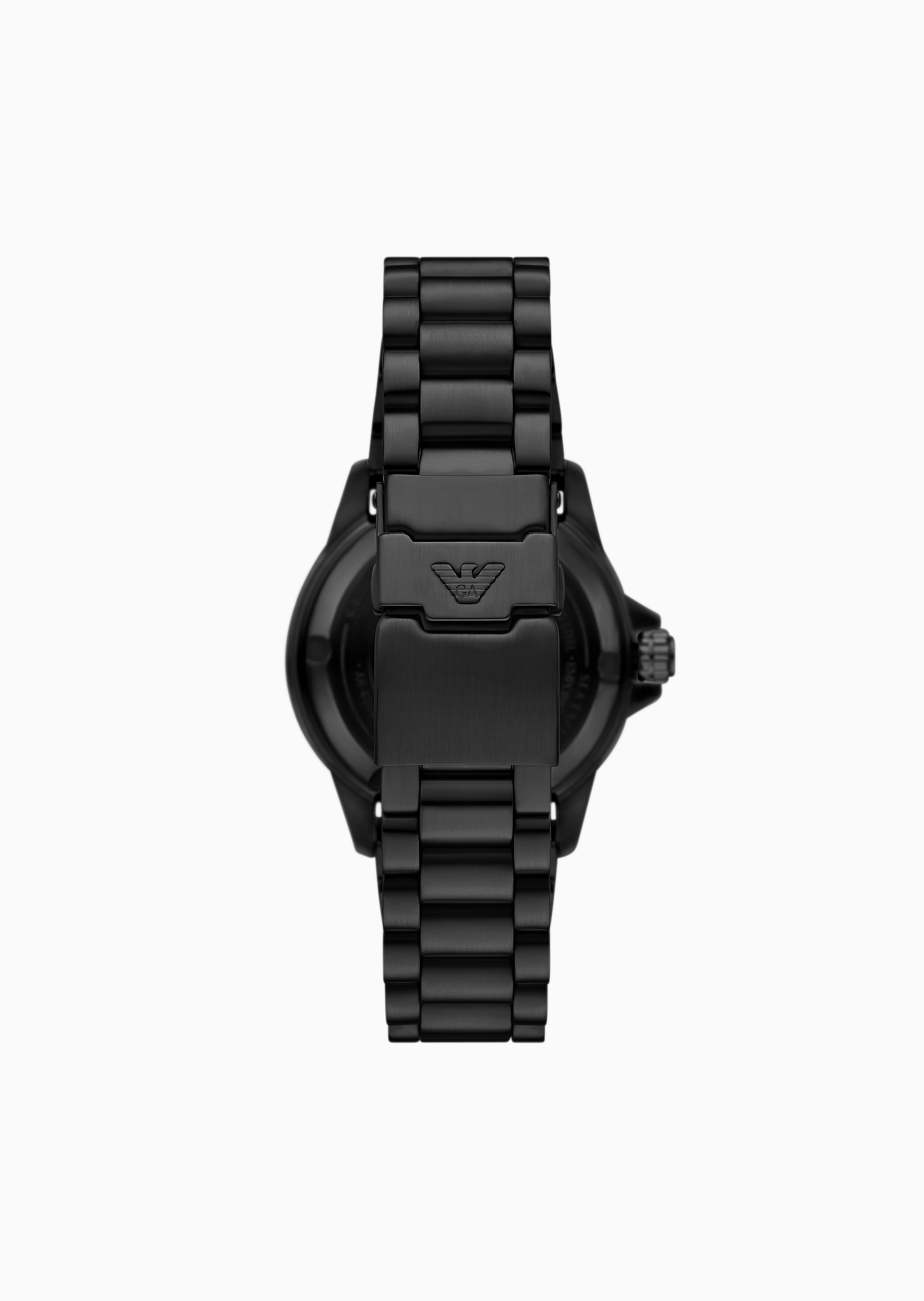 Emporio Armani 男士夜光大表盘运动钢质表带机械腕表