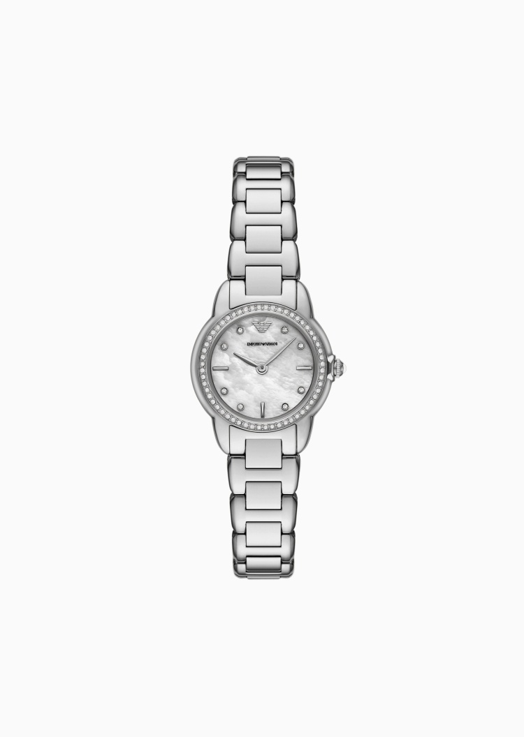 Emporio Armani 女士小表盘简约素色钢带石英腕表