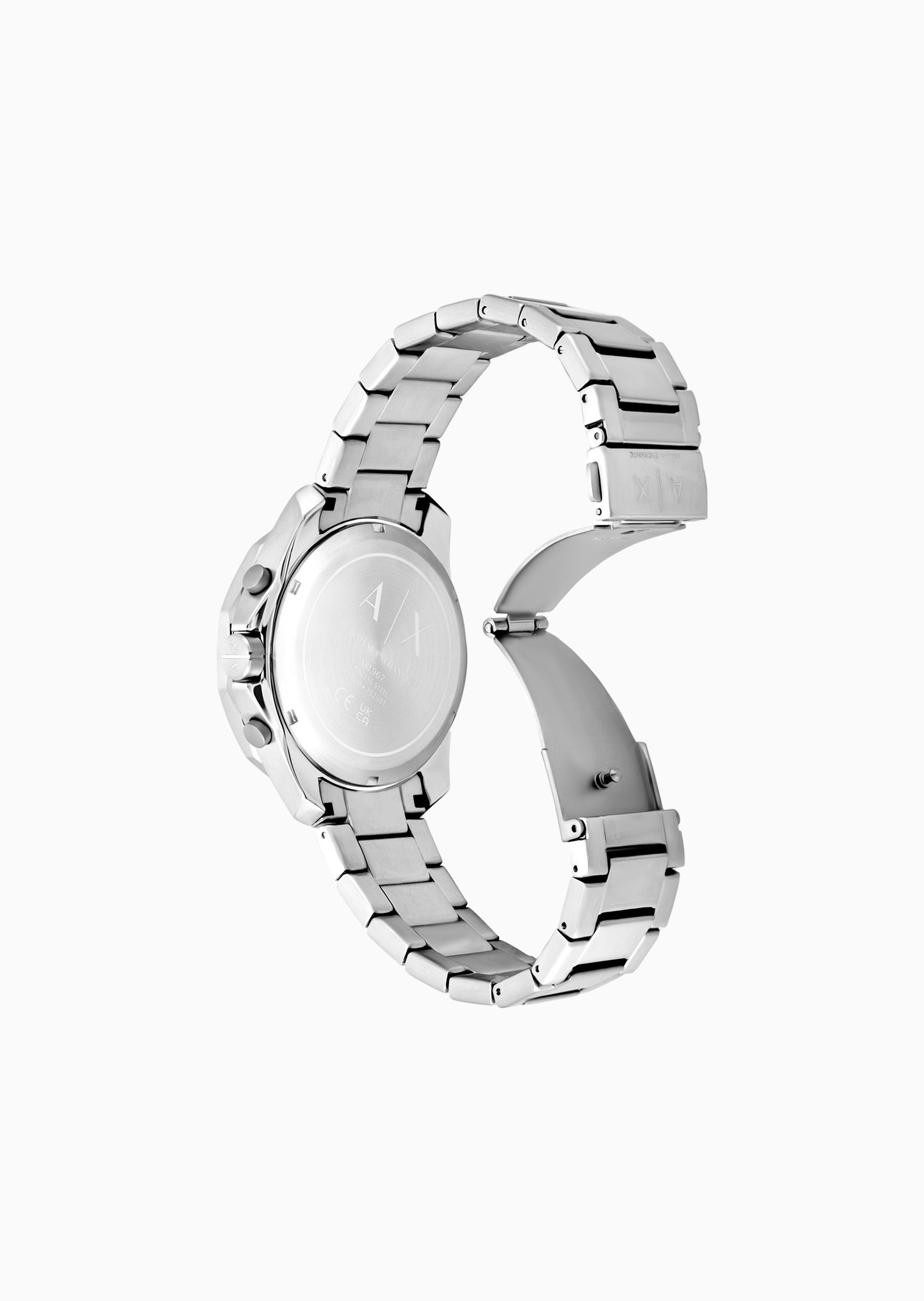 ARMANI EXCHANGE 男士功能表盘素色钢带时尚石英腕表